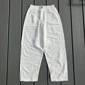 Vintage sheer white cotton gauzy pants, beach summer boho chic